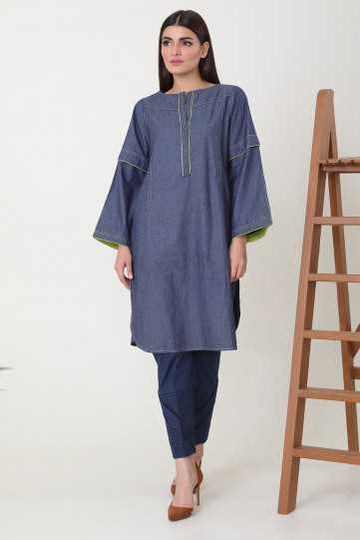 AlKaram Dyed Denim Kurti WC-52 Pret 2021